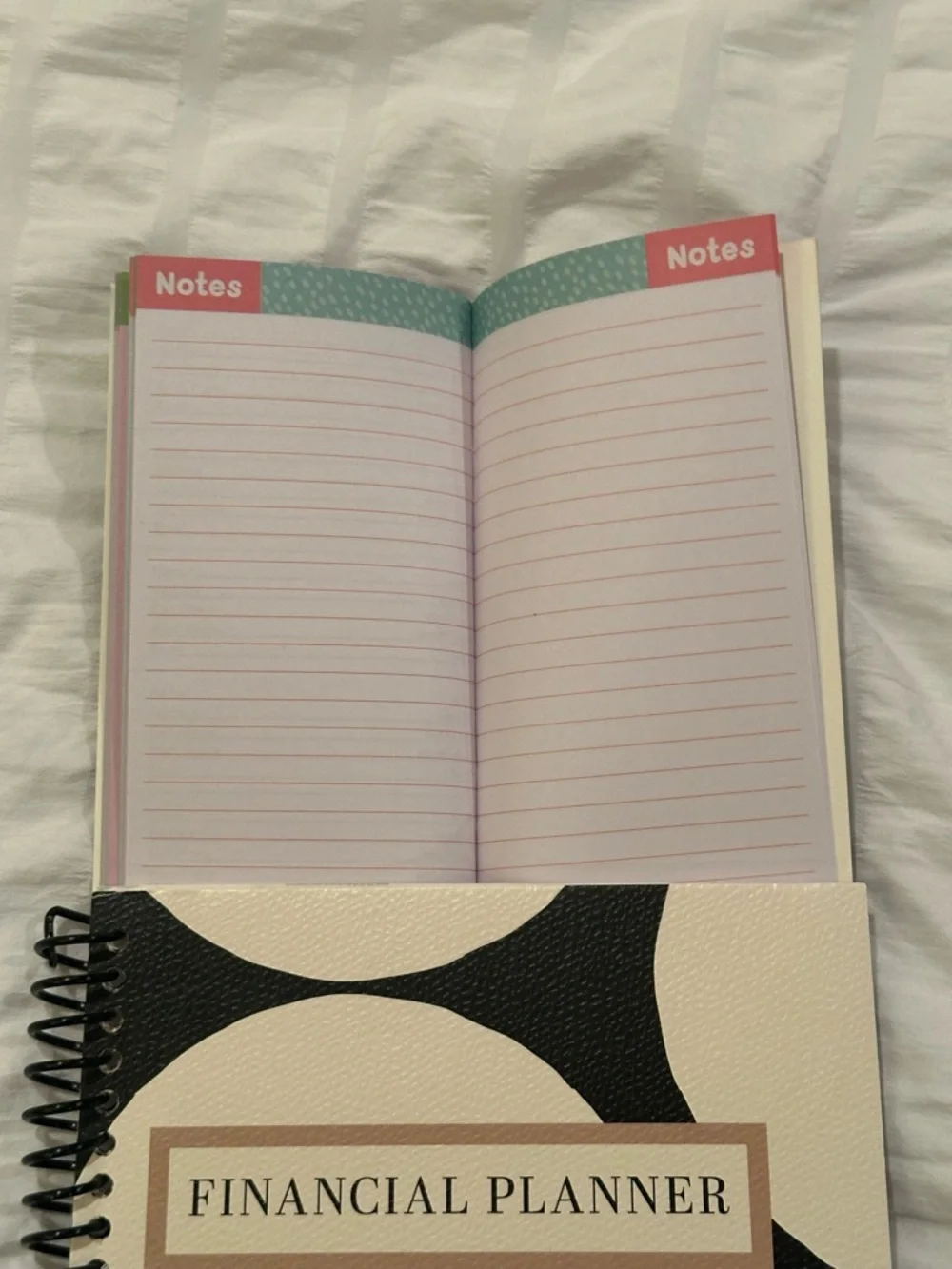 Financial Planner & Two-Year Planner Set in Black and Cream